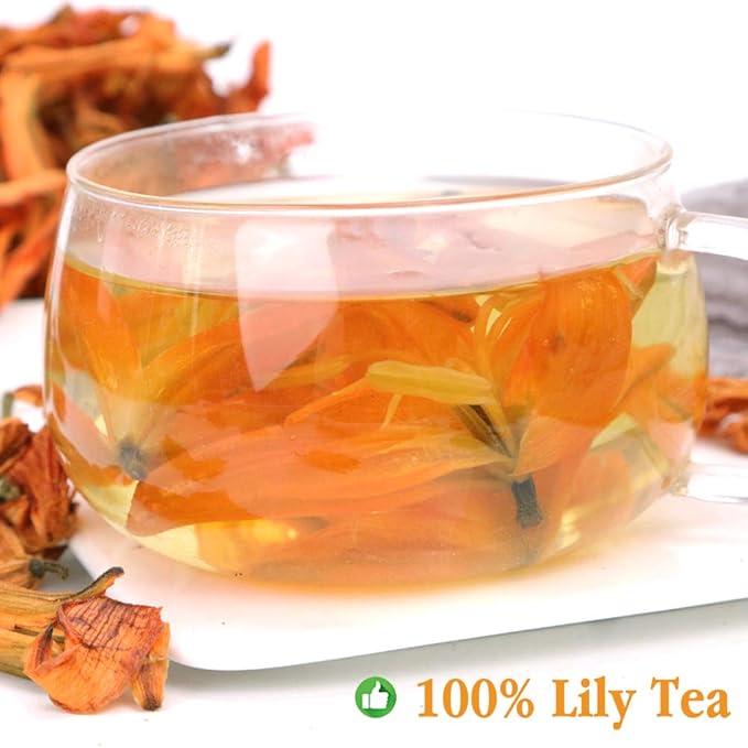 Plant Gift 100% Pure Natural Lily Tea, Premium Lilies, Dried Health Lily Flower Tea 35g