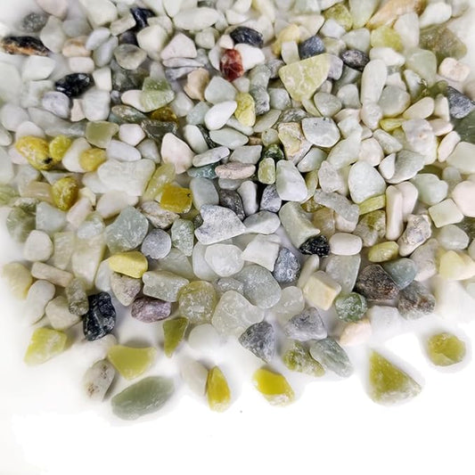 HappyFiller Small Rocks Decorative Aquarium Gravels Tiny Gravel for Fish Turtle Tank,Soil Cover, Indoor Outdoor Garden Succulent Plants Top Dressing,Zen Garden,Vase Fillers,2 LB,Light Green Mix