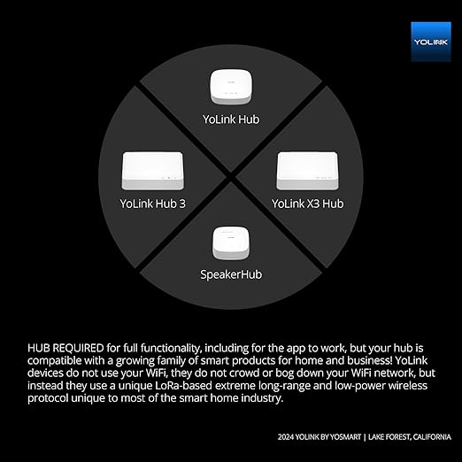 YoLink Smart Freezer Thermometer, LoRa Wireless Fridge Temperature Sensor 3-Pack, Ideal for Refrigerator, Freezer, Greenhouse, Pet Cage, App & SMS Alerts, 5-Year Battery, Hub Requied