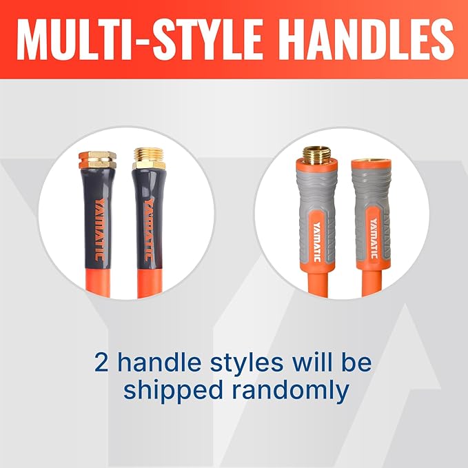 YAMATIC Heavy Duty Garden Hose 5/8 in x 20 ft with Swivel Fitting, Super Flexible Water Hose, All-weather, Lightweight, Burst 600 PSI