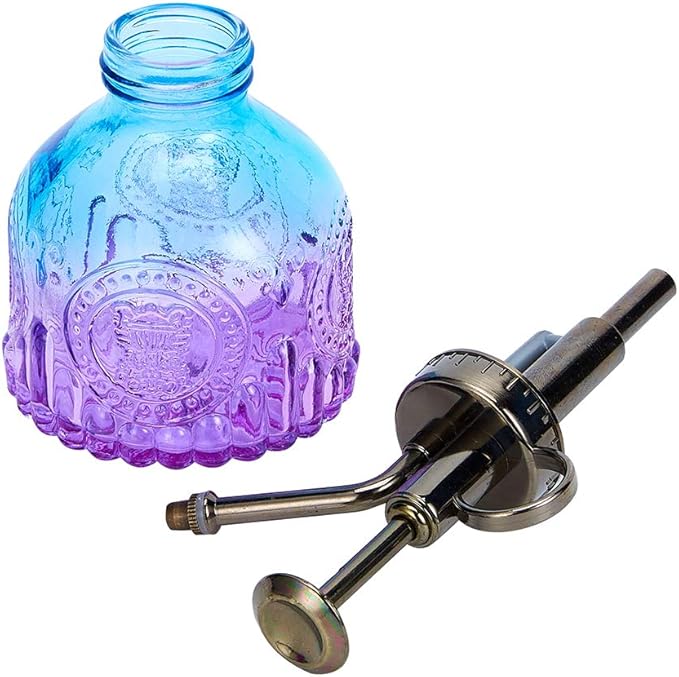 Glass Plant Mister Spray Bottle, Vintage Plant Spritzer, Succulent Watering Bottle with Top Pump, Small Plant Sprayer Mister Watering Can for Indoor Outdoor Houseplant - Blue Purple Gradient