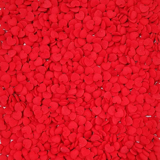 Homankit Red Hearts Sprinkles Edible Baking Cupcake Cake Decoration Cookie Ice Cream Donut Decorating 2.82 Ounces