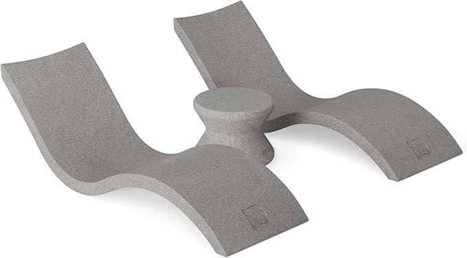 Ledge Lounger Oasis Bundle 2 Chaises + 1 Side Table no Hole