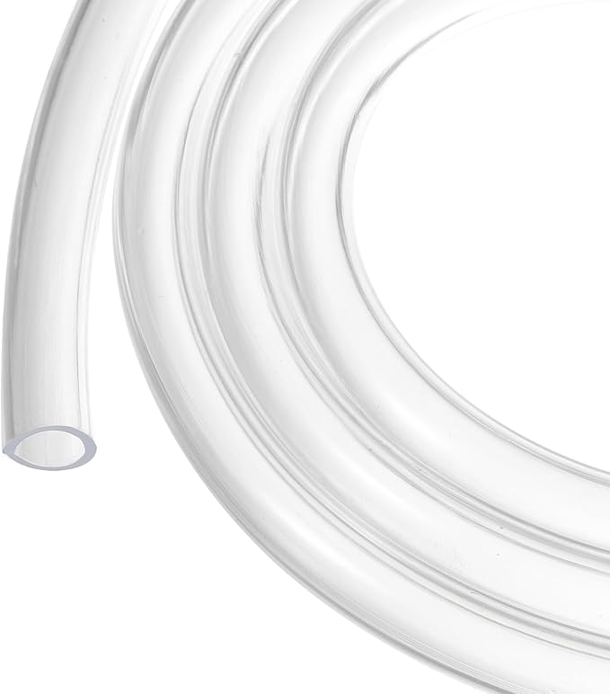 3/8" x 1/2" Clear Plastic PVC Tubing 5ft Flexible Vinyl Tube, [for Garden Irrigation, Water Hose, Fish Tank, Aquarium] - 9.5x12.7mm