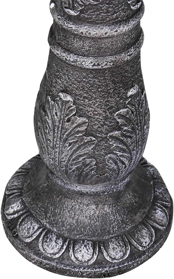 Concrete Bird Bath for Outdoors - 24.4" H * 20" Φ Bird Bath for Outside, Classical Birdbath Patio Decor