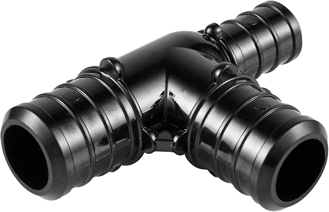 (Pack of 10) EFIELD Poly PPSU Barb Crimp Pex Fitting 3/4" X1/2" X 3/4" Reducing Tee, ASTM F2159,(PPSU1807032)