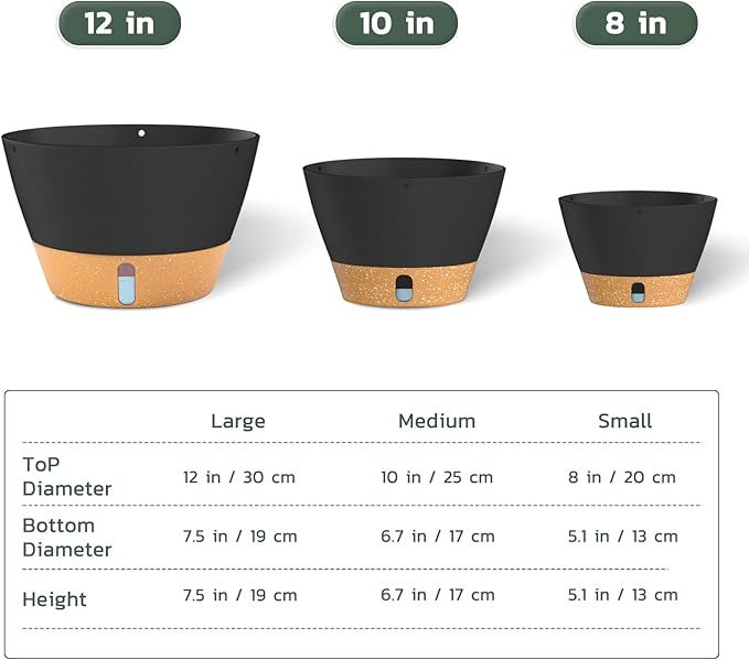 ZMTECH Hanging Planters for Indoor Plants Set of 2 Self Watering Hanging Pots Hanging Baskets Hanging Flower Pots for Outdoor Hanging Plants(10 Inch, Gray)