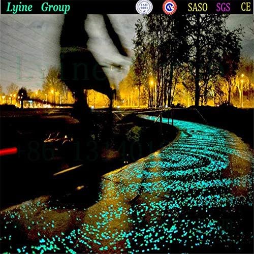 Oubest Glow in The Dark Rocks Glow Pebbles Decor for Garden/Fish Tank/Aquarium/Walkway/Driveway/Plant Pots/Bonsai (100, Green)