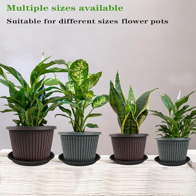 1 Pack of 26 inch Plant Saucer, Large Plant Tray, Heavy Sturdy Plant Drainage Tray for Indoors, Bird Bath Bowls, Sturdy Plastic Pot Tray for Planter (Black)