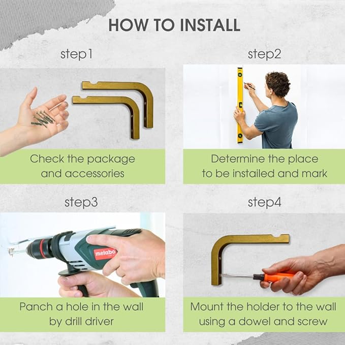 2-Piece Set of Plant Hooks for Wall 6 Inch - Mounted Wooden Plant Hook - Indoor and Outdoor Bracket Plant Hanger for Planters, Lanterns, Bird Feeders, Patio Decorations (Bronze)