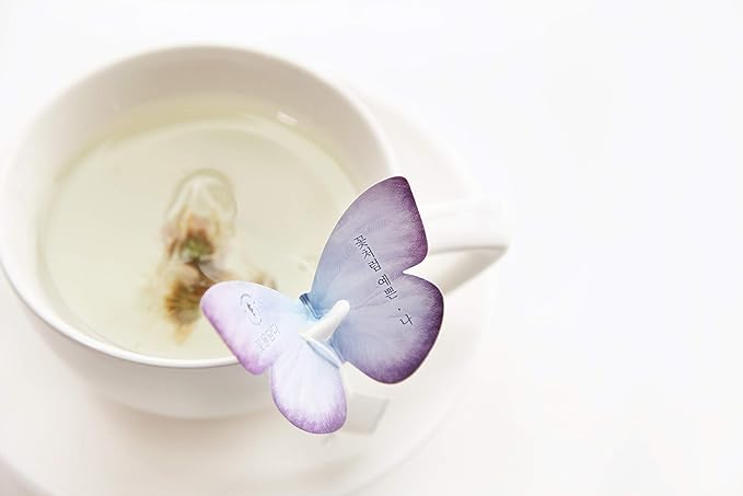 KKOKDAM Gourmet Butterfly Tea Bags Gift Set Sampler – Fancy Tea Variety Pack Set, Korean Drinks, Unique Gifts -Perfect as Women Tea Gift Set - 6 Count