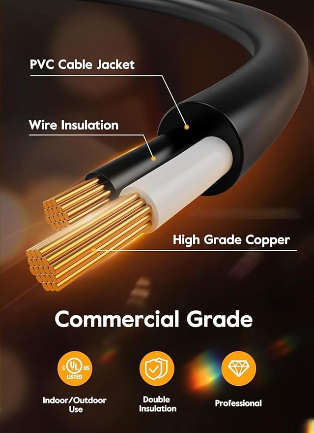 Brightown Outdoor String Lights 35FT with 10+1 Shatterproof Edison Bulbs, Waterproof Hanging Patio Lights Outside for Backyard Deck Garden Party Xmas Decor, 2700K