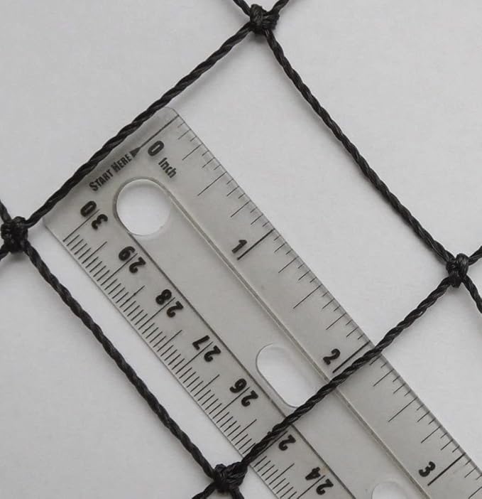 Poultry Netting 1" or 2" Mesh Heavy Knotted Nets Aviary Gamefowl Quail Chicken Bird Block Net Long Lasting Break/Burst 85/245 lb Polyethylene 8-10 Year Lifespan (100' X 100', 2)