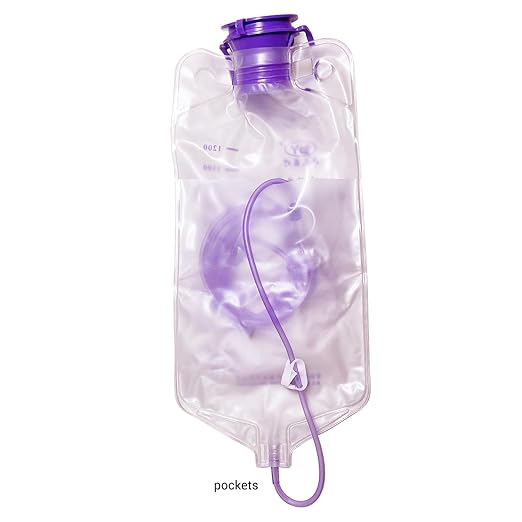 Water Drip Bags,1200ml Nutrition Bag Fluid Bag with Large Bore & Tube, 1Pcs