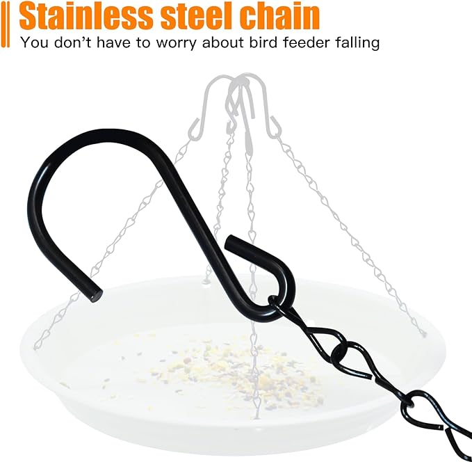 Bird Seed Catcher Tray Platforms 12" Bird Feeders Big Hanging Trays Platform can be Used for Most Feeders to Catch Dropped Seed and Shells for Outdoor Courtyard Gardens to Attract Birds (2PCS)