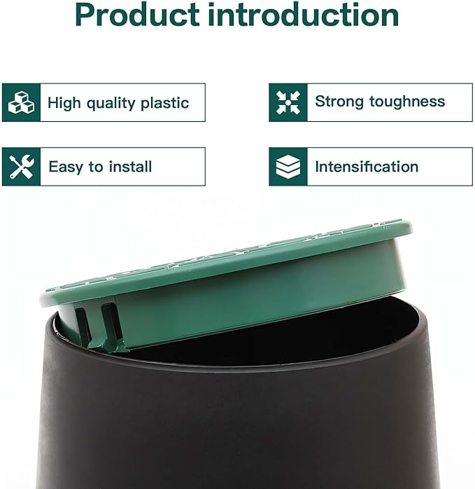 4 Pcs Sprinkler Valve Box Cover, 5.5" OD 6" Valve Box Cover Lid for Sprinkler Irrigation System, Valve Box Cover Lid for Outdoor Sprinkler Irrigation Control Water System Lawn (6 inch)