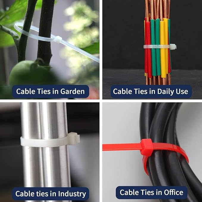 XINGO Cable Zip Ties (500 Pack), 40 Lbs Tensile Strength-Heavy Duty, Self-Locking Nylon Plastic Wire Ties in Assorted Sizes and Colors for indoor and outdoor (8 inch, Dark Green)