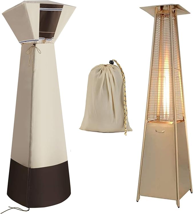 Outdoor Square Patio Heater Cover - Water-Resistant Heavy Duty Oxford Fabric with Zipper, PU Coating, Anti-UV, Windproof, Anti-Dust (90"*21"*21")