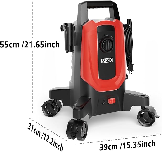 Pressure Washer,4500PSI Power Washer with 4 Quick Connect Nozzles, High Pressure Cleaning Machine with Foam Cannon for Cars/Fences/Driveways/Patios/Home Cleaning