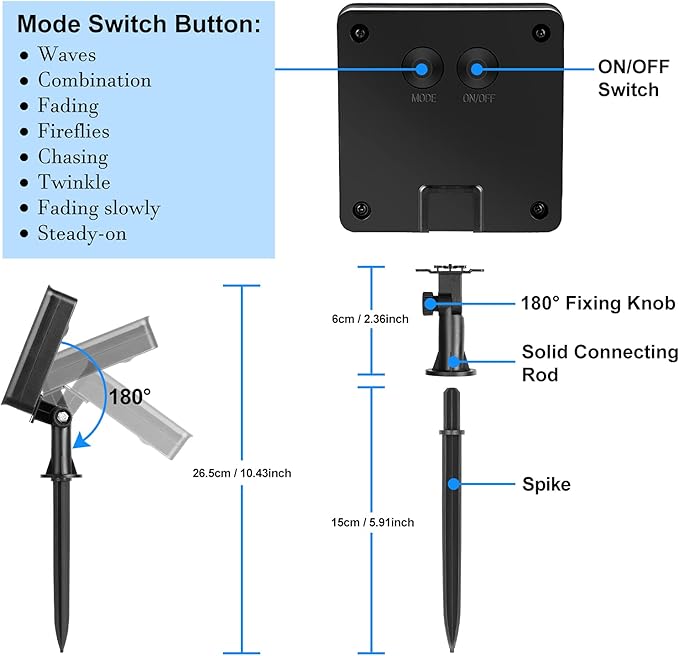 Extra-Long 288FT 800LED Solar Fairy String Lights, 4-Pack 72FT 200 LED Outdoor Twinkle Lights Waterproof 8 Lighting Modes Cool White Silver Wire Lights for Deck Backyard Tree Garden Fence Pool Party