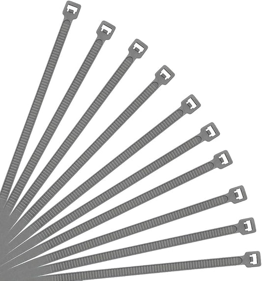 XINGO Nylon Cable Zip Ties Self Locking Plastic Wire Ties with 40 Lbs Tensile Strength for Indoor and Outdoor 12 Inch 500 Pack Silver Grey