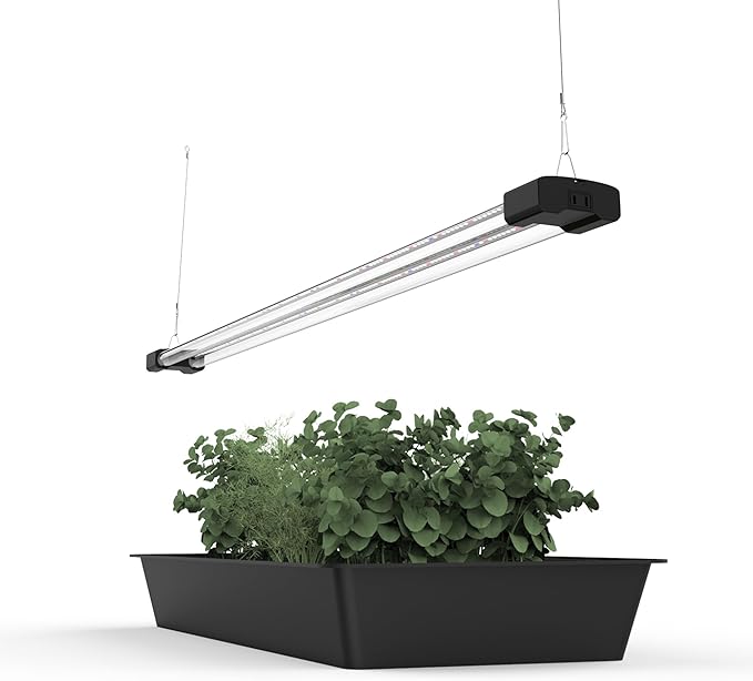 DYMOND Boostgro LED Seed Starter Grow Light 4FT Full Spectrum Linkable 5000k Daylight + 660nm Red + 450nm Blue Indoor Plant Lighting Fixture