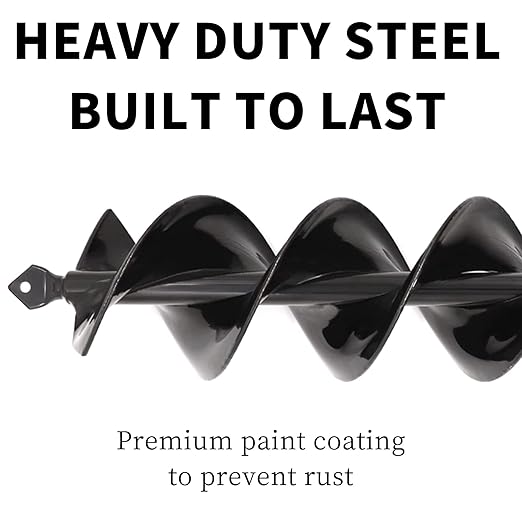 TCBWFY Garden Auger Drill Bit for Planting 3x16.5inch,Total Solid Barrel Extensive Blades,for Planting Flowers Bulbs,Rapid Planter Earth Post Umbrella Hole Digger for 3/8" Hex Drive Drill