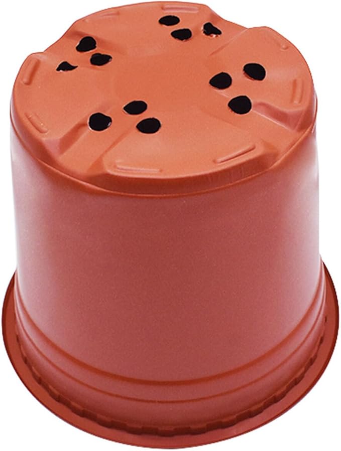100 PCS 8 Inches Plastic Plant Nursery Pots Reusable for Succulents Seedlings Cuttings TransplantingSeedlings Plastic Plant Pots with Drainage Holes