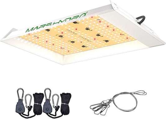 MARS HYDRO TS600 100W LED Grow Light for Beginners, New Diodes Layout Full Spectrum Growing Lamps for Indoor Plants Hydroponic Seed Starting Vegetables Bloom in 2x2 Grow Tent
