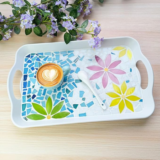 3/4 inch Quartz Glass Mosaic Tiles for Crafts, 1.1 LB, Square Mosaic Pieces for DIY Picture, Home Mosaic Decoration (Fleshcolor)