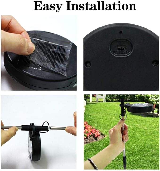 Anordsem Solar Garden Lights Solar Lights Outdoor Decor Lights DIY Dimmable Multi-Color Artificial Tree Solar LED Fireworks Stake Lights Auto ON-Off for Garden Pathway Christmas Halloween 2-P