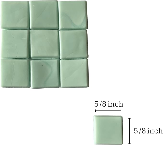 SMEIINIK 1.1lb Bulk Single Iridescent Color Mosaic Tiles for Crafts, Glass Mosaic Pieces for Mosaic Puzzles, Stained Glass Tiles for Mosaic DIY, Mosaic Making Supplies(AJ61-32)