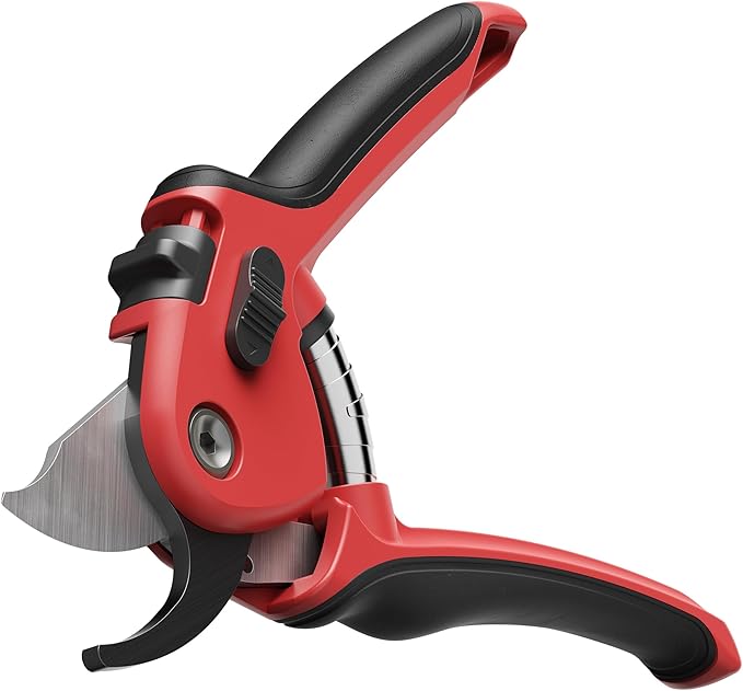 8-Inch Professional Pruning Shears - SK5 Steel Blades, Non-Stick Coating, Ergonomic Design, Suitable for Thick Branches, Safety Lock