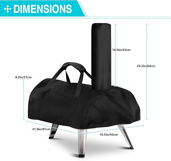 Pizza Oven Cover for Ooni Karu 12,TwoPone Waterproof Pizza Oven Accessories Carry Cover for Outdoor