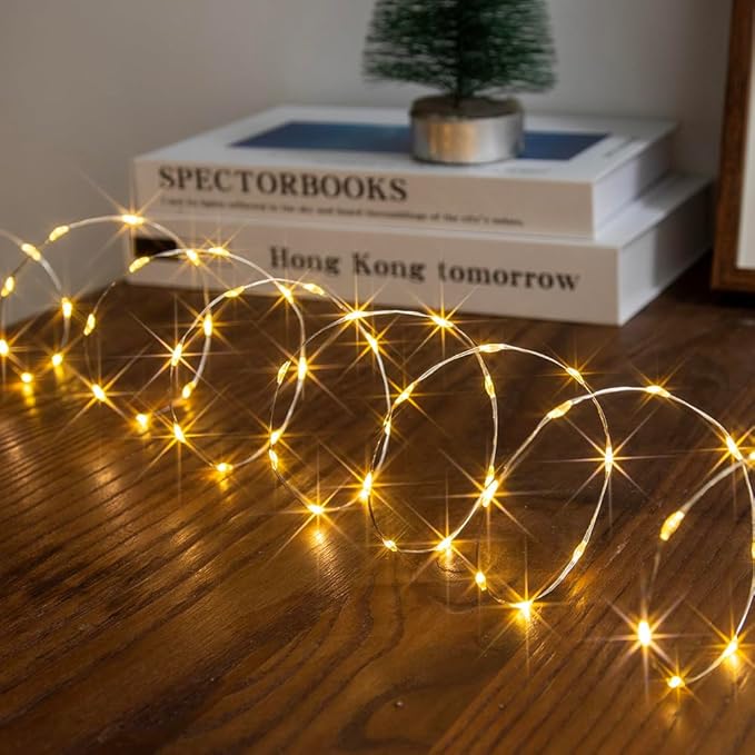 Fairy Lights Plug in,100FT 600 LEDs Waterproof String Lights,Twinkle Light with Remote for Outdoor Indoor Christmas Wedding Birthday Garden Party Decorations,2 Inch Space,Warm White