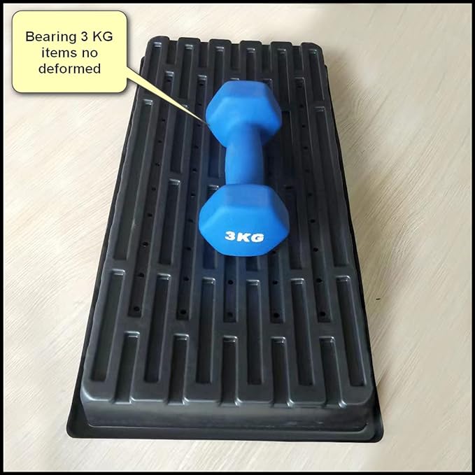 18Pcs 1020 Nursery Trays 10×20 Seedling Tray with Water Drainage Holes for Seeds Germination and Nursery 2.55" Deep (with Holes)