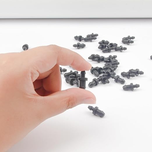 50PCS Drip Line Plugs Drip Irrigation 1/4" Barbed Tubing End Plugs, Tubing End Cap Irrigation Stopper Goof-Hole Plugs Drip for Sprinkler Systems 1/4 Drip Irrigation Fittings Plugs Connectors