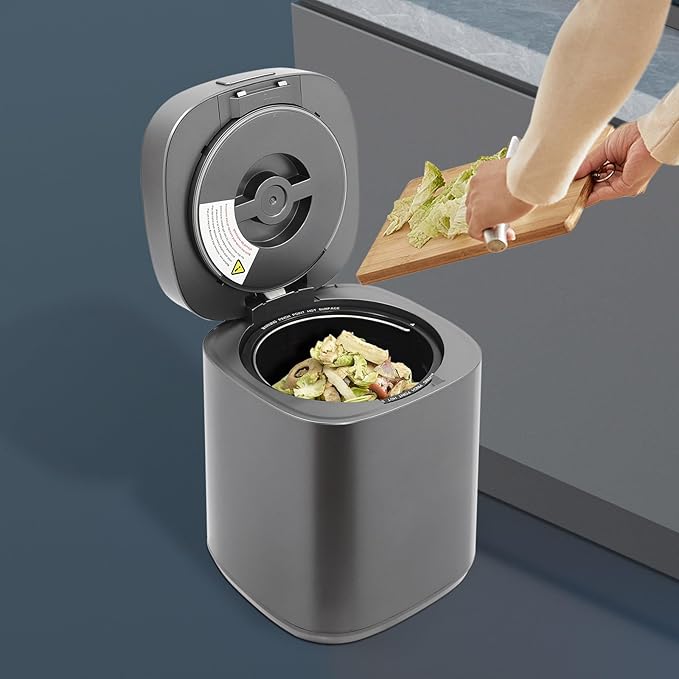 Electric Waste Kitchen Composter, 2.5L Foodcycler Eco-Friendly Electric Kitchen Compost,Three Working Modes Composting Machine for Apartment Countertop for Home (Black)