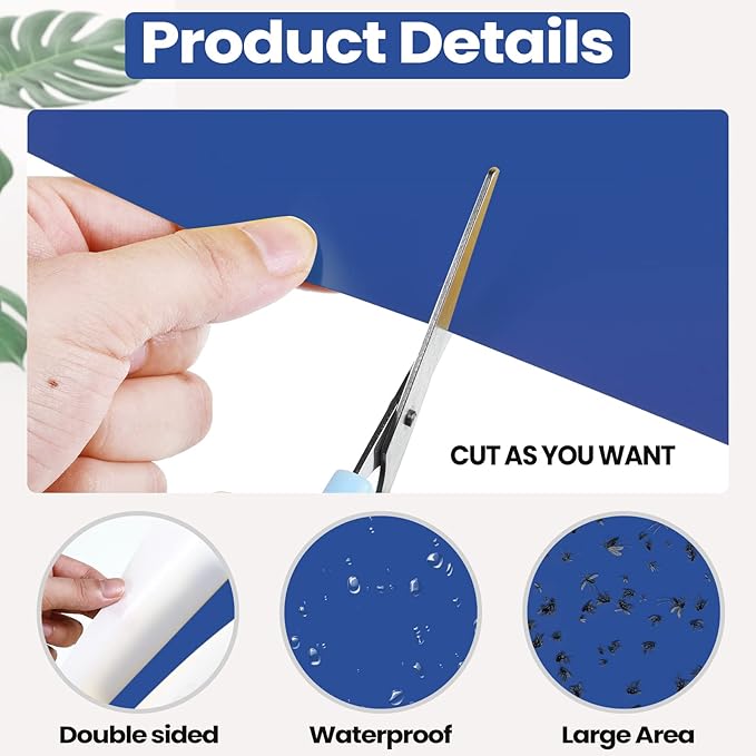 Qualirey 50 Pcs 6 x 8 Inch Sticky Traps for Plant Double Sided Sticky Trap for Gnats with Twist Ties Fly Traps for Fruit Insect Fungus Bugs Indoor Outdoor (Blue)