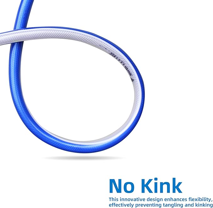 Short Leader Blue Garden Hose 3/4 in. x 3 ft.-Kink Free, Leakproof, Male/Female, 400PSI Burst -Heavy Duty Durable Flexible Lightweight Water Pipe for Gardening, Lawn Care & Equipment Connection