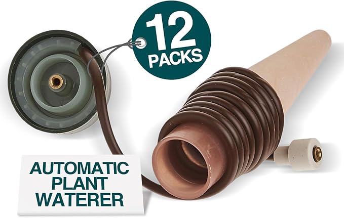 Blumat Classic Plant Watering Stakes - Self-Watering Insert for Indoor and Outdoor Plants - Automatic Slow Release Irrigation System for Potted Plants - Houseplant Care Device (12 Pack)