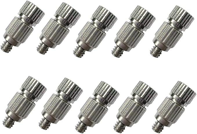 High Pressure All Stainless Steel Misting Nozzle W/filter for Outdoor Cooling Mist System, 0.3mm Orifice 10pcs
