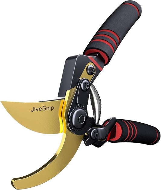 Professional Titanium Garden Shears Adjustable Opening Size- Professional Bypass Pruning Shears for Plants, Hedges, and Flowers