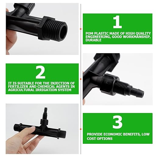 Irrigation Venturi Fertilizer Injector，G1/2inch Garden Irrigation Tube Fertilizer Mixer Injector for Garden Irrigation, Agricultural Injection Irrigation System