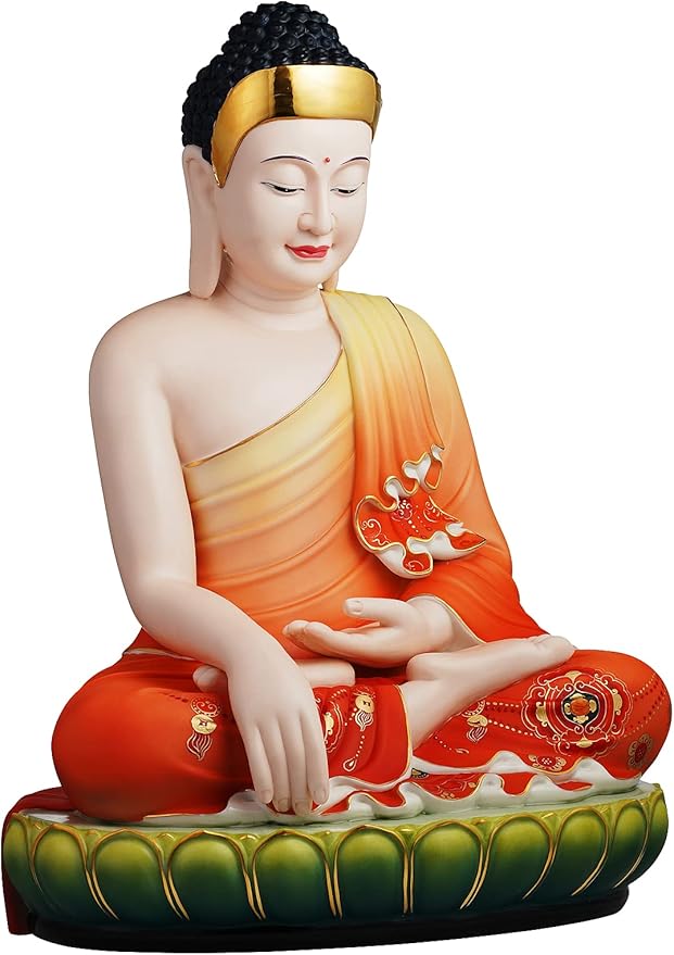 FENGSHUI-CAISHEN Top Ceramic Big Buddha Statue for Home, Meditation Sitting Buddha Figurine, Handmade Buddah, Buda, Budda, Buddha Statue Indoor/Outdoor, Buddha Decor & Gifts, Buddhas
