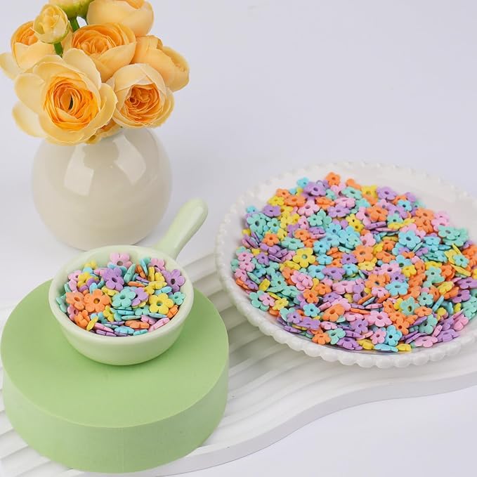 Flower Sprinkles Edible Flowers for Cake Decorating, Mix Sizes Confetti Baking Sugar for Cupcake, Cookie, Donut Dessert Decoration, Wedding Party Chirstmas Supplies