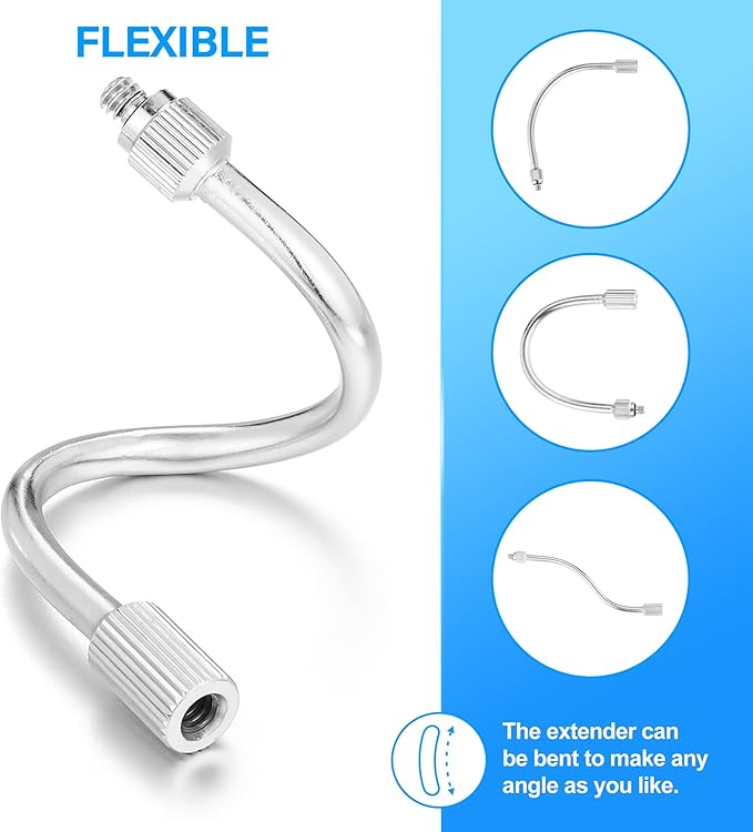 10X Flexible Mister Extensions with Nozzle Kits 5.9 Inch Brass Mist Rod for Mister Nozzles Bendable Copper Extended Pole 10/24 UNC Thread Outdoor Cool Misting System (10, Extensions with Nozzle)