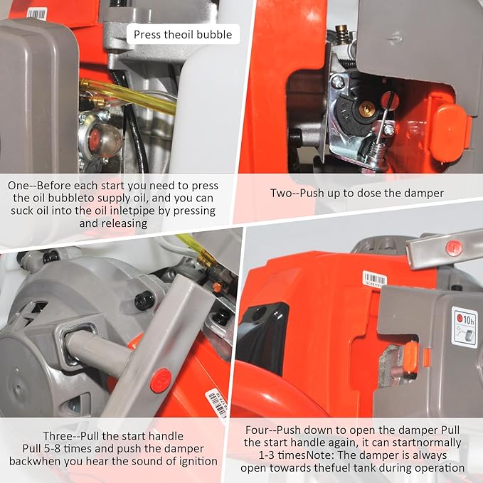 85cc 4HP Post Hole Digger Gas Powered, Gas Earth Auger/Ice Auger, with 3 Drill Bits 4"/8"/12" + 2 Extension Bar, One Man Earth Auger for Planting Fence, EPA Compliant Post Hole Auger