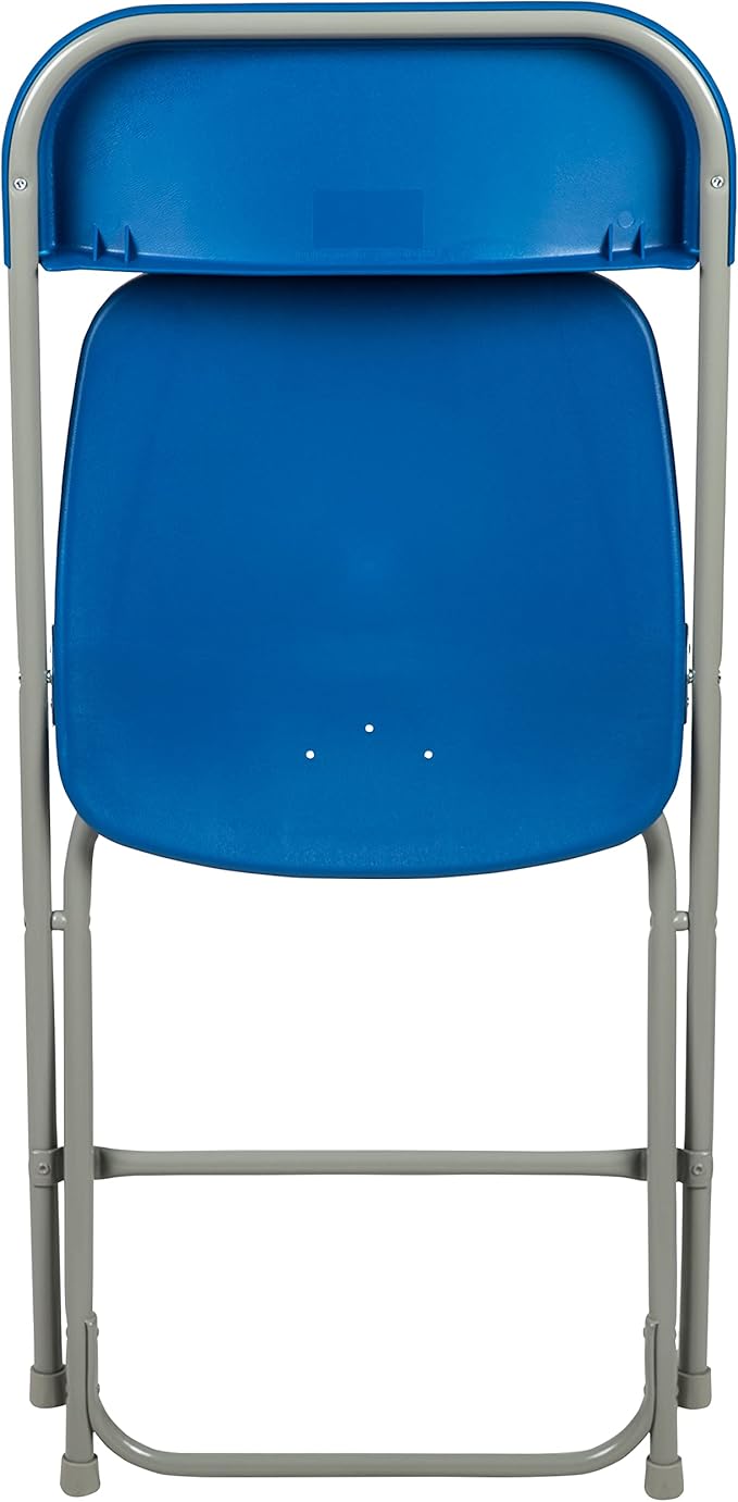 Flash Furniture Hercules Series Plastic Folding Chair - Blue - 4 Pack 650LB Weight Capacity Comfortable Event Chair-Lightweight Folding Chair
