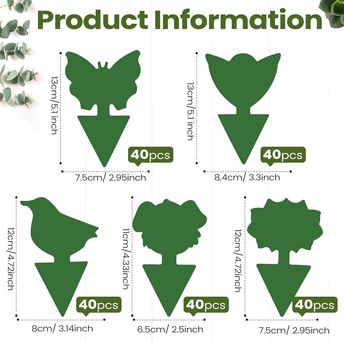 Qualirey 200 Sheets Fruit Fly Sticky Traps for Fruit Fly Gnat Trap for House Indoors Sticky Traps Catcher for Gnats Fungus Gnats Mosquito Catcher for Kitchen Outdoor Plants (Green)